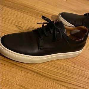 Hugo Boss Tennis style leather shoes (blue)